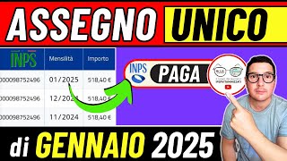 Pagamenti Assegno Unico Gennaio 2025 DATE IMPORTI e MESSAGGIO INPS AUMENTI [upl. by Ynnal833]