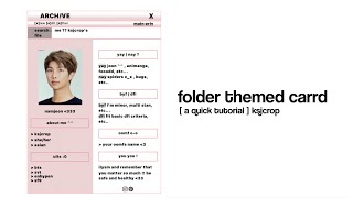 folder themed carrd ★  a quick tutorial [upl. by Astrid]