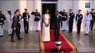 President Paul Kagame and His Daughter Ange Arrives at the White Hosue 8 5 2014 [upl. by Boesch]