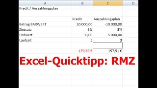 ExcelFormel RMZ für Auszahlungspläne und Sparpläne Tutorial Excel Deutsch Formeln [upl. by Ahsinyar]