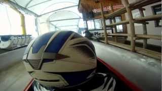 Inside a bobsleigh riding an Olympic bob track [upl. by Llyrad270]