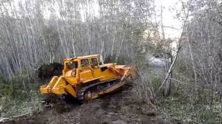 Bulldozer making logging roads [upl. by Nyrahtak]