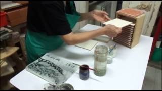 Majolica The Method of Working  Stage 3 Marking the design on to tiles [upl. by Yekcor]