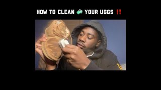 How to clean your uggs Without ugg cleaner kit‼️ [upl. by Jehius]