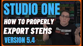 PRESONUS STUDIO ONE  How To Export Stems [upl. by Ettenahs]