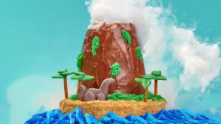 HOW TO MAKE A VOLCANO CAKE  NERDY NUMMIES [upl. by Guerin]