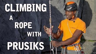 How To Climb A Rope Using Prusiks  Climbing Daily Ep1549 [upl. by Nosylla]