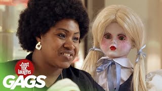 Scary Doll Pranks  Best of Just For Laughs Gags [upl. by Nylatsirhc]