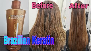 HOW TO KERATIN TREATMENT ON HAIR STEP BY STEPBRAZIL CACAU [upl. by Rumery]