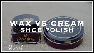 Wax VS Cream Shoe Polish Demonstration [upl. by Assirroc982]