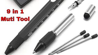 9 IN 1 Multi Tool Pen with LED quick overview [upl. by Dnomsed]