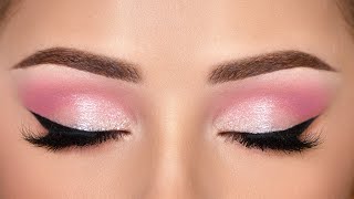 QUICK amp EASY Pink Smokey Eye Makeup Tutorial [upl. by Nwhas]