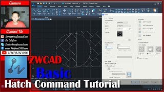 ZWCAD How To Use Hatch Command Tutorial [upl. by Nosna]