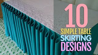 10 Simple Table Skirting Styles for Beginners  Basic Table Skirting [upl. by Worthy]