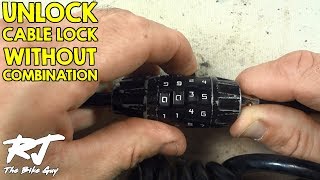 How To Unlock Cable Bike Lock Without Combination [upl. by Aierbma]