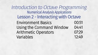 Lesson 2 Basic Octave Interaction [upl. by Bui]