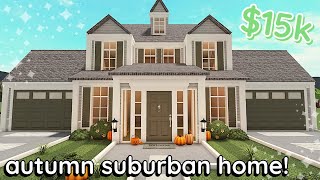 15k Bloxburg Autumn Suburban House Build 2 Story Tutorial [upl. by Chadwick]