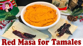 How to Make Red Masa for Tamales  Authentic Mexican Recipe [upl. by Akehsal]