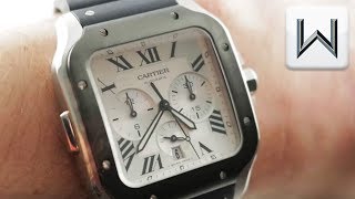 2019 Cartier Santos de Cartier Chronograph WSSA0017 Luxury Watch Review [upl. by Jeddy]