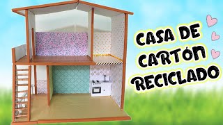 CASA DE CARTÓN RECICLADO ♻️🏠 MANUALIDADES DIY [upl. by Christianity293]