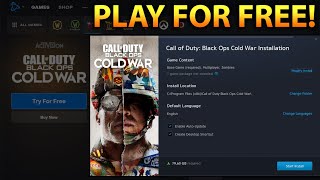 How To Download amp Play Black Ops Cold War For Free On PC  Cold War Season 4 Free Access Week [upl. by Paucker]