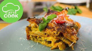 REZEPT Die BESTE vegetarische Lasagne  Gemüselasagne 😍 [upl. by Eirroc]