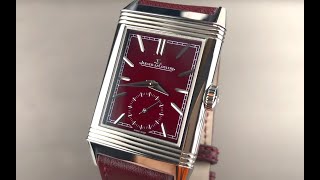 JaegerLeCoultre Reverso Tribute Small Seconds Red Wine Dial Q397846J JLC Watch Review [upl. by Olshausen]