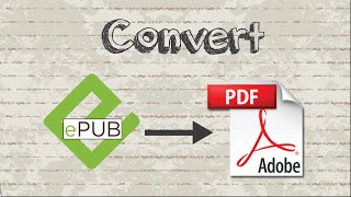 How to convert EPUB file to PDF format [upl. by Merlina]