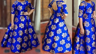 umbrella gowndress cutting and stitching  78 years girl dress cutting and stitching [upl. by Dav32]