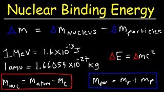 Nuclear Binding Energy Per Nucleon amp Mass Defect Problems  Nuclear Chemistry [upl. by Lyrret]