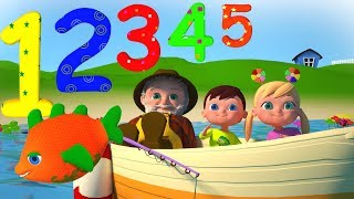 12345 ONCE I CAUGHT A FISH ALIVE  NUMBERS SONGS  NURSERY RHYME BY SMARTBABYSONGS [upl. by Osyth]