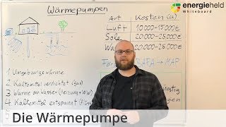 Wärmepumpe Funktion Kosten amp Förderung im Überblick  EnergieheldWhiteboard 2018 [upl. by Rilda]