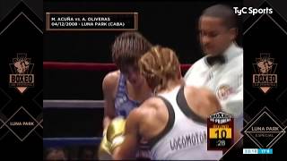 La Tigresa Acuña vs La Locomotora Oliveras en Boxeo de Primera [upl. by Sillek]