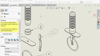 Assembly Drawing  SolidWorks 2018 Tutorial [upl. by Nagaek]