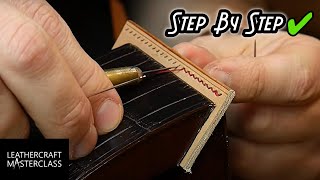 Back Stitching Leather Tutorial In Depth Leathercraft Masterclass [upl. by Narib]