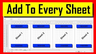 Quickest Way to Add Header amp Footer to Every Worksheet [upl. by Barr]