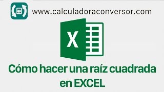 Cómo hacer la raíz cuadrada en EXCEL [upl. by Yorker343]