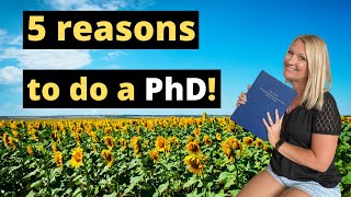 5 IMPORTANT Reasons Why YOU Should do a PhD [upl. by Arrad663]