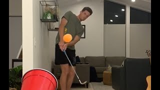 Mitchell Santners mindblowing Golf Trick Shots [upl. by Alakcim]