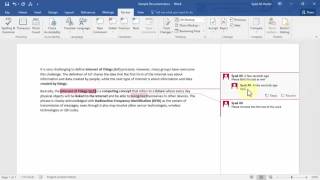 Managing Comments in Word 2016 [upl. by Oiliduab65]