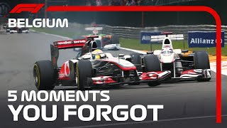 5 Moments You Forgot  Belgian Grand Prix [upl. by Ahsyt685]