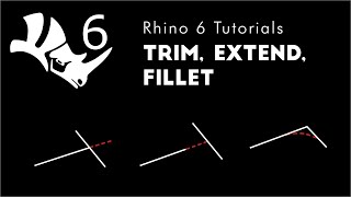 Rhino 6 3D Modeling 104 Trim Extend Fillet [upl. by Stroud464]