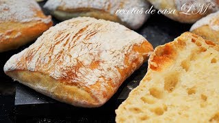 PAN DE CHAPATA O CIABATTA PAN SIN AMASAR PARA SANDWICH [upl. by Sorgalim828]