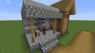 How to build a Minecraft Village WeaponsmithBlacksmith 114 plains [upl. by Eberle311]