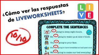 ¿Cómo ver las respuestas de LIVEWORKSHEETS  Tutorial fácil  SIN REGISTRARSE [upl. by Basilius]