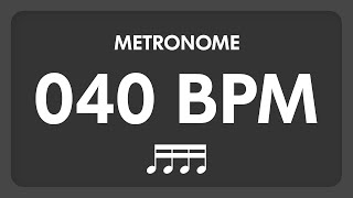 40 BPM  Metronome  16th Notes [upl. by Imuya]