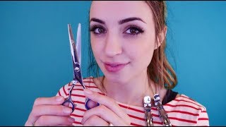 ASMR  Whispered Relaxing Haircut amp Style  60fps [upl. by Haik]