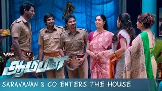 Family Goes To The Temple  Aambala  Movie Scenes  Vishal  Sundar C [upl. by Anaillil12]