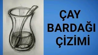 KARAKALEM ÇAY BARDAĞI ÇİZİMİ [upl. by Lenahtan444]