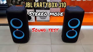 JBL PartyBox 310 Stereo Mode  Bass Sound Test 💥😱 [upl. by Oirobil]